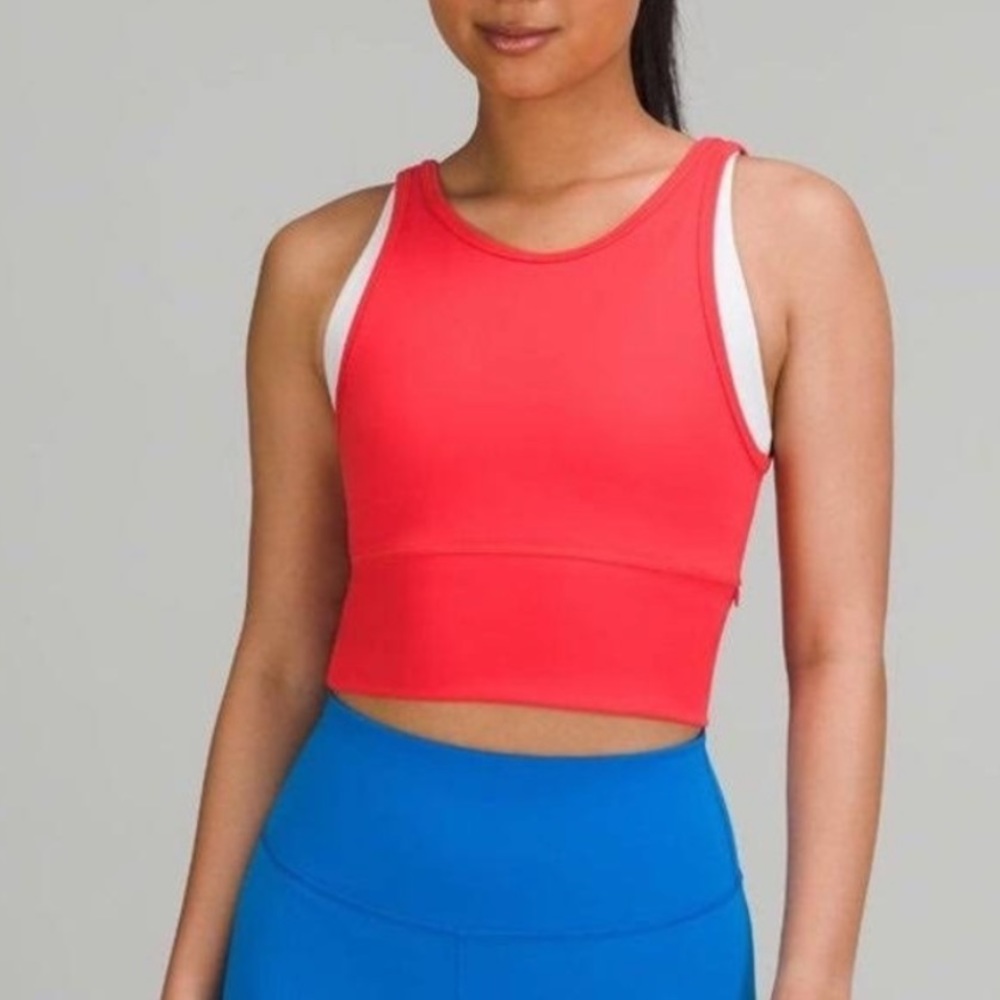 Lululemon Power Pivot Ribbed Tank in Love Red